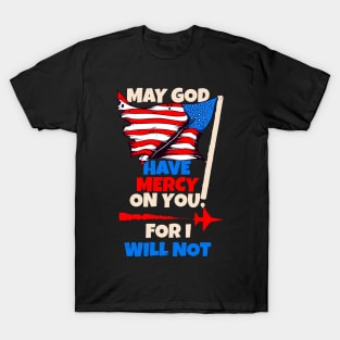 USA Flag Pride Army God Mercy USAF Soldier Gift T-Shirt
